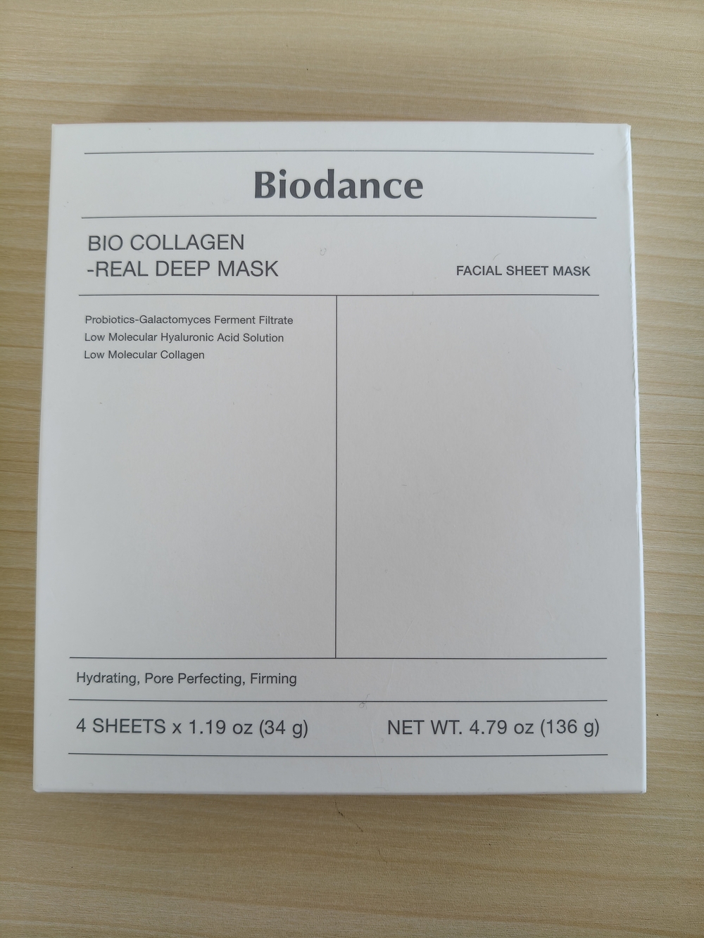Bio Collagen Real Deep Mask - White Facial Sheet Mask (4 Sheets)